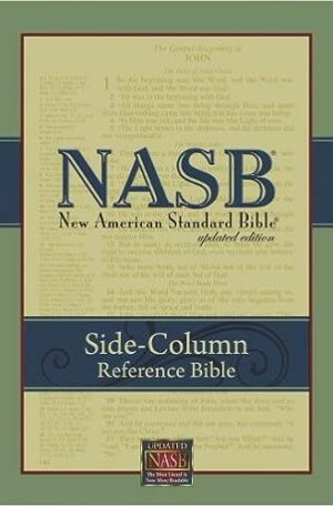 NASB Update Side-Column Reference (Black Genuine Leather)