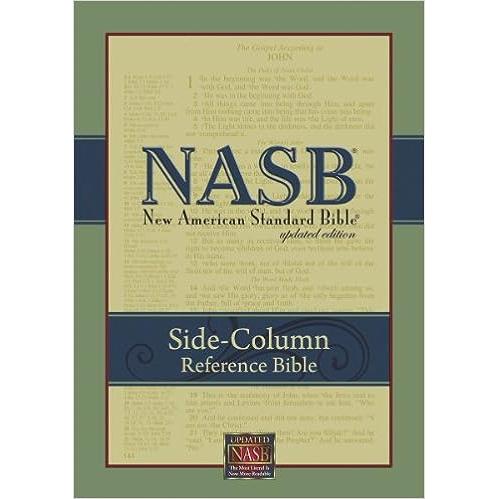 NASB Update Side-Column Reference (Black Genuine Leather)