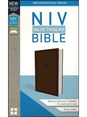 Value Thinline Bible - Brown Leathersoft, Comfort Print (NIV)
