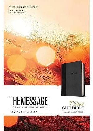 The Message Deluxe Gift Bible (Leather-Look, Black/Slate): The Bible in Contemporary Language