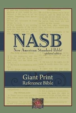 NASB Giant Print Reference Bible (Burgundy Genuine Leather)