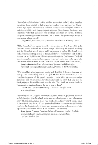 Image for Disability and the Gospel: How God Uses Our Brokenness to Display His Grace