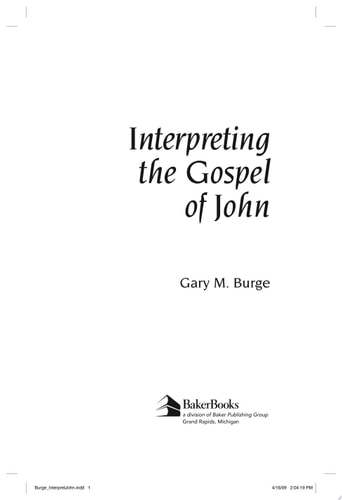 Image for Interpreting the Gospel of John