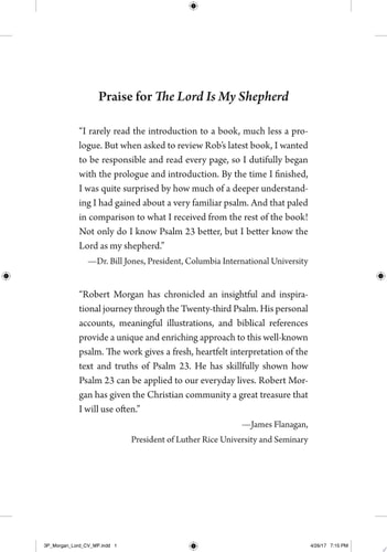 Image for The Lord Is My Shepherd: Resting in the Peace and Power of Psalm 23