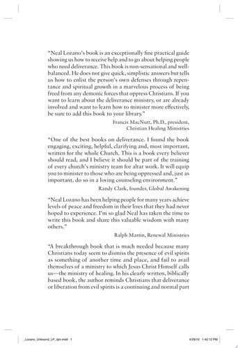 Image for Unbound: A Practical Guide to Deliverance (Paperback)