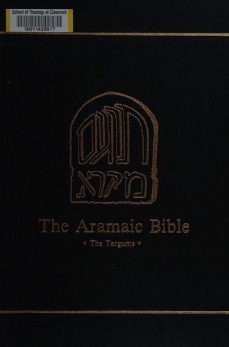 Image for Targums Neofiti 1 and Pseudo-Jonathan: Numbers Black cover of 'The Aramaic Bible: The Targums' with a gold logo and title; barcode label in the top-left.